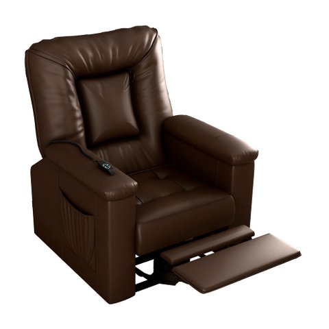 Poltrona do Papai Ken 90cm Reclinável Manual Courino Marrom - Sallar Home