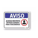 Ver imagem 1 de Placa Acesso Restrito Ps 1mm 20x30cm