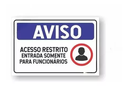Ver imagem 1 de Placa Acesso Restrito Ps 1mm 20x30cm