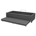 Ver imagem 2 de Base Box Solteiro Baú com Cama Auxiliar Poliéster 88CMX46CMX188CM Imperatriz Rbf Cinza