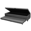 Ver imagem 5 de Base Box Solteiro Baú com Cama Auxiliar Poliéster 88CMX46CMX188CM Imperatriz Rbf Cinza
