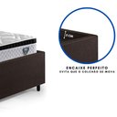 Ver imagem 2 de Base Box Cama Solteiro Sapateira Courino Linho Marrom e Colchão Adapto Cama Inhouse 88x188
