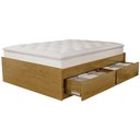 Ver imagem 5 de Cama Casal Base Box 140cm 4 Gavetas Libon Mel B11 - Mpozenato