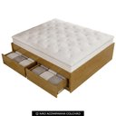 Ver imagem 3 de Cama Casal Base Box 140cm 4 Gavetas Libon Mel B11 - Mpozenato