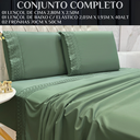Ver imagem 4 de Jogo Cama Box King Size Lily 300 Fios Bordado Inglês Extra Macio:verde