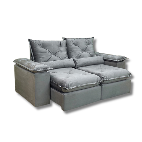 Sofá Retrátil e Reclinável Comfort Premium Tamanhos e Cores Cor:cinza;tamanho:1,80