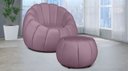 Ver imagem 1 de Kit Poltrona Giratória Concha C/ Puff Veludo Rose - Londrilar