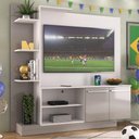 Ver imagem 1 de Estante com Painel TV 55" e 2 portas França Multimóveis BR2473 Branco/ Lacca Fumê