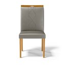 Ver imagem 4 de Kit com 2 Cadeiras Ana Madeira Maciça Estofadas para Mesa de Jantar Veludo Chumbo 109