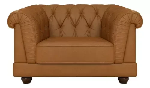 Sofá Helena Luxo Living 2,20 2 Lug em Corino Caramelo - 5