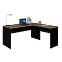 Ver imagem 2 de Mesa em L Savoia 30mm 120x150cm Escritório Macadamia/preto