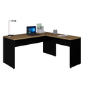 Ver imagem 2 de Mesa em L Savoia 30mm 120x150cm Escritório Macadamia/preto