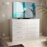 Cômoda para Quarto com 8 Gavetas Branco - 2
