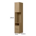Ver imagem 3 de Modulo Mesa de Cabeceira Esquerdo 100% MDF Ravi New Olmo 1315
