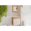 Ver imagem 1 de Conjunto Banheiro Iris c/Cuba + Espelho Cinamomo/Branco MGM