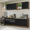 Ver imagem 1 de Armário de Cozinha Completa 240cm Rustic/Preto Glamy Madesa 06