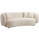 Ver imagem 1 de Sofá 3 Lugares Orgânico para Sala Living 210cm Sonata Bouclé Off White - Nexta Casa