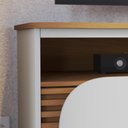 Ver imagem 2 de Rack Bancada 2 Portas com Rodízio Jurerê 1.5 Freijó Off White