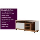 Ver imagem 4 de Rack Bancada 2 Portas com Rodízio Jurerê 1.5 Freijó Off White