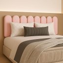 Ver imagem 1 de Cabeceira Queen Size Design Nuvem 45x20cm 8 Placas em Suede:rosa Bebe