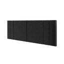 Ver imagem 3 de Cabeceira Para Cama Casal Tulipa 1,60 Estofada Suede Preto - Rede Móveis