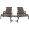 2 Esteiras espreguiçadeiras com mesa para área de piscina Catar 7 Regulagens CATAR 16 - 2