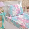 Jogo Cama Lençol Diverkids Solteiro Infantil Malha Soft 100% Algodão 2 Peças - Unicórnio Rosa - 1