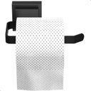 Ver imagem 4 de Porta Papel Higiênico e Cabide Gancho com Ventosa Preto Max