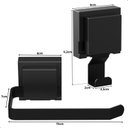 Ver imagem 5 de Porta Papel Higiênico e Cabide Gancho com Ventosa Preto Max