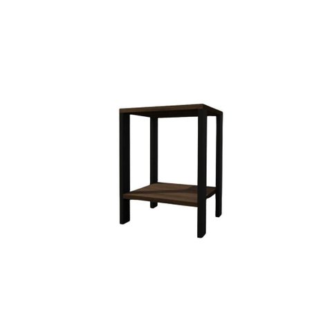 Mesa de Cabeceira Mesa de Apoio Mesa Auxiliar Mesa Lateral Preto com Amadeirado Escuro