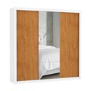 Ver imagem 2 de Guarda-Roupa Casal com Espelhos 3 Portas 4 Gavetas 186cm Multimóveis CR35570 Branco/Madeirado