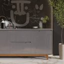 Ver imagem 2 de Buffet Flow 2 Portas Cinza - Ej Moveis