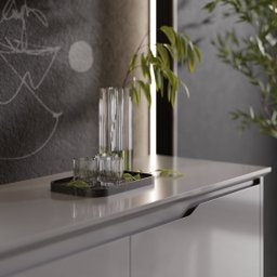 Buffet Flow 2 Portas Cinza - Ej Moveis - 3