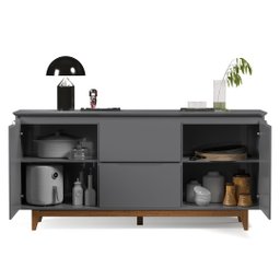 Buffet Flow 2 Portas Cinza - Ej Moveis - 6