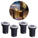 Ver imagem 1 de Kit 4 Balizadores Led SMD Blindado 1W Bivolt Spot De Embutir Em Piso Chão Gramado Escada Jardim Luz 
