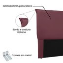 Ver imagem 3 de Cabeceira Solteiro 90cm Luna Veludo Vinho - Lucadi Home