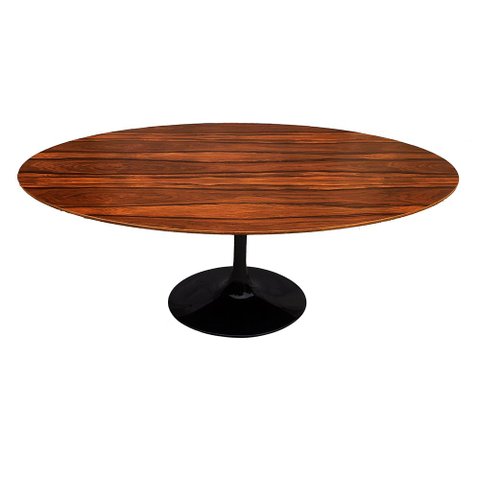 Mesa Saarinen Oval Pau Ferro 160x90cm - Base Preta mgsaarinen