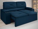 Ver imagem 1 de Sofá com Porta Copos Retrátil e Reclinável Pop 1,54m Velosuede Petroleo - Netsofas