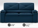 Ver imagem 4 de Sofá com Porta Copos Retrátil e Reclinável Pop 1,54m Velosuede Petroleo - Netsofas