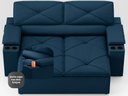 Ver imagem 5 de Sofá com Porta Copos Retrátil e Reclinável Pop 1,54m Velosuede Petroleo - Netsofas