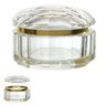 Caixa Decorativa Cristal Transparente e Dourado 8x10x10cm - 4