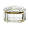 Caixa Decorativa Cristal Transparente e Dourado 8x10x10cm - 1