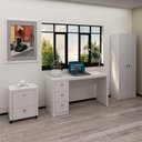 Ver imagem 2 de Conjunto para Escritório 3 Peças Branco Tecnomobili