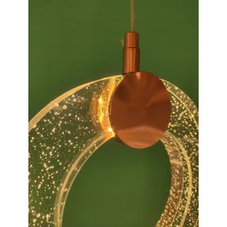 Pendente Aro de Cristal Rose Gold 20cm Led 6W 3000K Bivolt PARIS LUZ - 2
