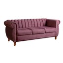 Ver imagem 2 de Sofá Chesterfield Realeza 3 Lugares Decoração Retrô - Veludo Roxo
