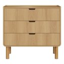 Ver imagem 3 de Cômoda Luara Hanover A10 3 Gavetas MDF-MDP Pé Madeira Mpozenato
