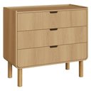 Ver imagem 6 de Cômoda Luara Hanover A10 3 Gavetas MDF-MDP Pé Madeira Mpozenato