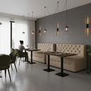 Ver imagem 3 de Sofá Booth 1,80m Restaurante Lanchonete Profissional:bege
