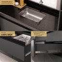 Ver imagem 3 de Armário Cozinha Modulada Compacta com Pia 120cm Milano Multimóveis MCR2475 Grafite/Preto