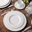 Ver imagem 2 de Prato de Porcelana Branca 27cm Raso Jantar Tramontina Ingrid Cozinha Servir Entradas Mesa Posta